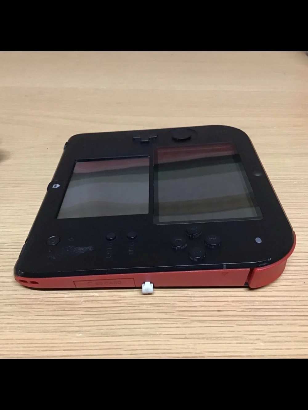 Nintendo 2DS Handheld Console With Charger & Stylus Red Black FTR-001 Working